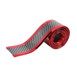 HOPESPANNER 1m 3.3ft Universal Car Door Sill Protector Entry Edge Guard Strip Sticker Carbon Fiber Pattern Red Vehicle Components