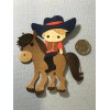 Sizzix HANDMADE Die Cut 1 Cowboy w/ Horse Scrapbook / Card Embellishment