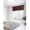 Hokiten Brown Leather Texture Window Valance Curtains, Window Treatment for