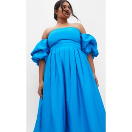 City Chic Women's Plus Size Dress-Rosalee, Azure, 14