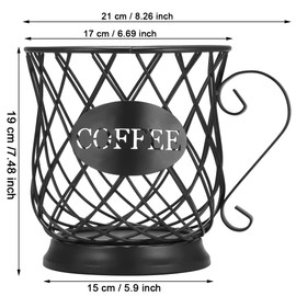 Coffee Capsule Basket, Coffee Capsules Storage, Coffee Pod Holder Basket, Coffee Capsule Storage Basket, Coffee Dispenser, Coffee Basket, Large Capacity for Coffee Capsules, Fruits (Large)