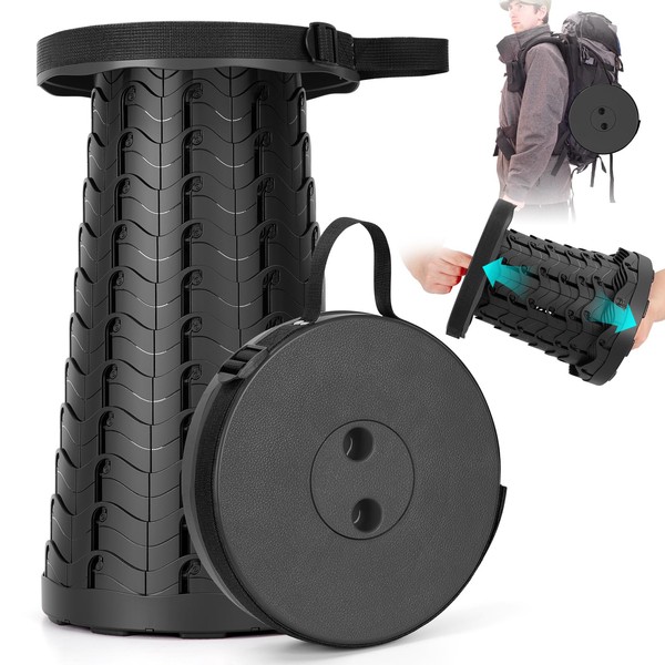 Qiguet Collapsible Stool, Folding Chair - Upgraded Portable Chair with