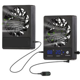 RUNWUSHENG Speed Adjustable Ventilation Fan for Reptile Enclosure, 2 Sets， Dehumidifier for Rainforest Terrarium Vivarium, Improving Air Circulation for Amphibians, Reptiles, and Snakes