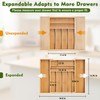 ACIPENSER Bamboo Kitchen Drawer Organizer, Expandable Cutlery Tray Utensil Organizer