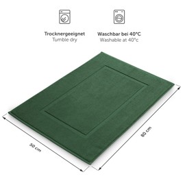 Blumtal Bath Mat, Bath Mat - Soft Shower Mat, 100% Cotton, Oeko-Tex Certified, 51 x 79 cm / 20 x 31.10 inches, Dark Green