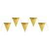 Plain Shiny Bunting Garland 3 m, Gold
