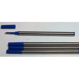 Unbranded/Generic 4 STANDARD METAL BLUE FINE ROLLERBALL REFILLS-FIT WATERMAN + VISCONTI+MORE