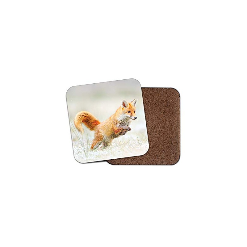 1 x Hunting Ginger Fox Coaster - Wildlife Nature Wild