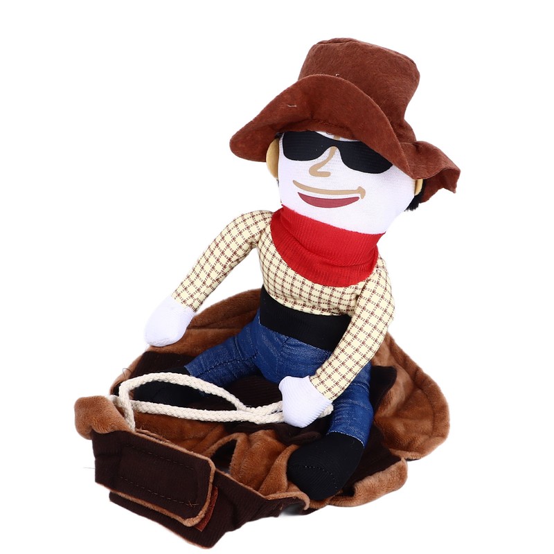 Cowboy Pet Costume Breathable Comfortable Polyester Dog Cloth Decorative Funny