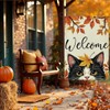Fall Welcome Garden Flag Rustic Autumn Holiday Garden Flag 12x18