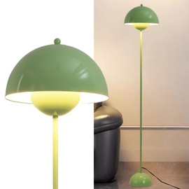 COSYLUX Modern Floor Lamp for Living Room, Industrial Tall Standing Lamp for Bedroom, Metal Shade Reflecting Light Reading Floor Lamp for Office, Nursery Room, Corner(Pastel Green)
