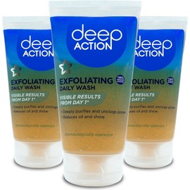 Exfoliating Face Wash with Salicylic Acid (Pack of 3) - Visible Results from Day 1 | Purifies & Unclogs Pores, Reduces Oil & Shine | Cruelty Free & Dermatologically Approved