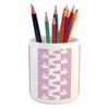 Ambesonne Easter Pencil Pen Holder, Bunny Rabbits in Vivid Pastel