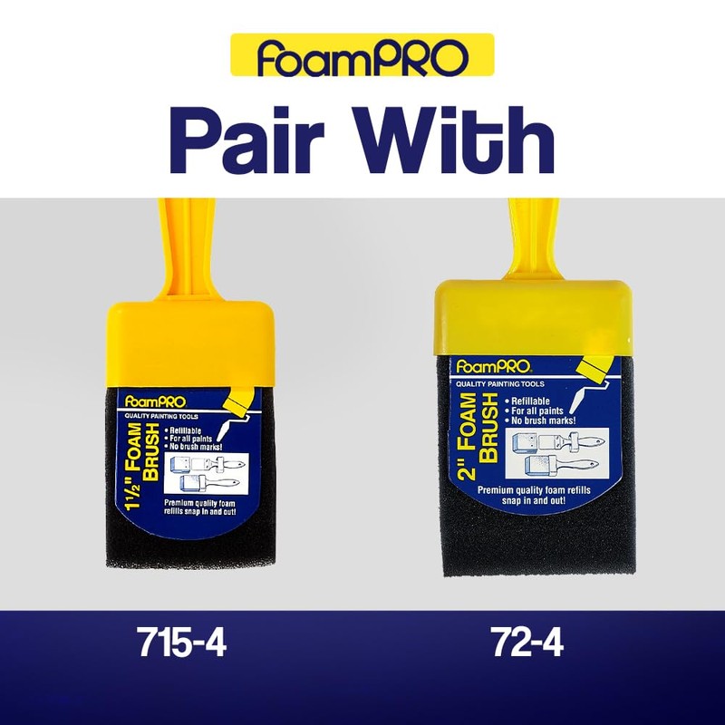 FoamPRO 73-4, 3" Foam Brush With 4 Refills - Premium