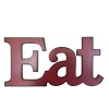 K.U.A Red Eat Wood Wall Decor Hanging Sign Chic MDF