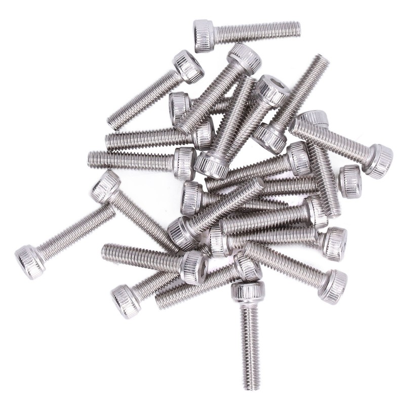 100Pcs Hex Socket Head Cap Screws Galvanized Steel Screw Kit