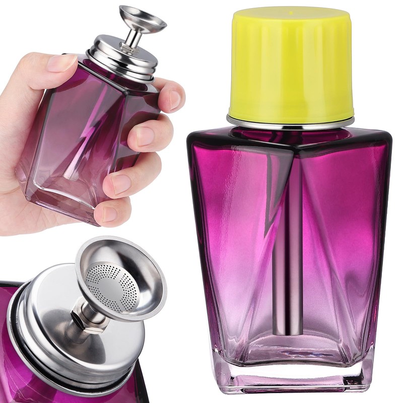 Noverlife 4Oz / 120ml Glass Acetone Pump Dispenser with Cover,