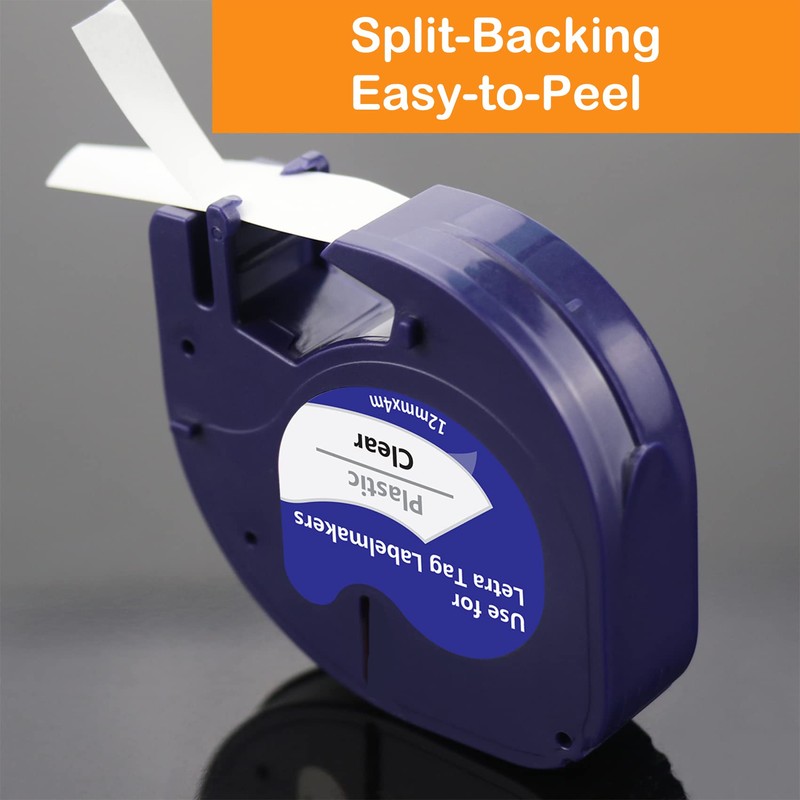 BOYEEZON LT-100H Clear Plastic Label Printer Tape Compatible for DYMO