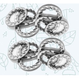 M6 Internal Serrated Shakeproof Washer Lock Washers A2 Stainless Steel DIN 6798A (Pack of 20)