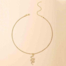 Yheakne Boho Layered Crystal Chain Ankle Bracelet Gold Snake Dangle Anklet Bracelet Layering Tennis Chain Anklet Punk Summer Foot Chain Jewelry for Women and Girls (With rhinestone)