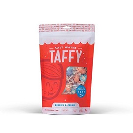Taffy Shop Berries & Cream Mix Salt Water Taffy - Small Batch Salt Water Taffies Made in the USA - Super Soft, Sweet, Taffy Candy - Guaranteed Fresh - Gluten-Free, Soy-Free, Peanut-Free - Family (32oz) Bag