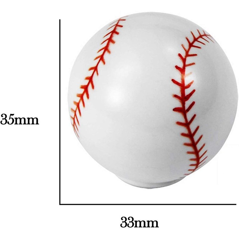 10 Pack Silverline Cabinet Hardware Dresser Drawer Knob Baseball Sports