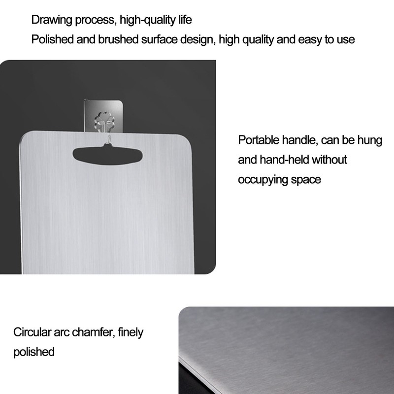 Cutting Board Multifunctional Double‑sided Stainless Steel Chopping Board for Kitchen