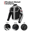 BORLENI Motorcycle Jacket Summer Men's Breathable Armour Protection High Gloss