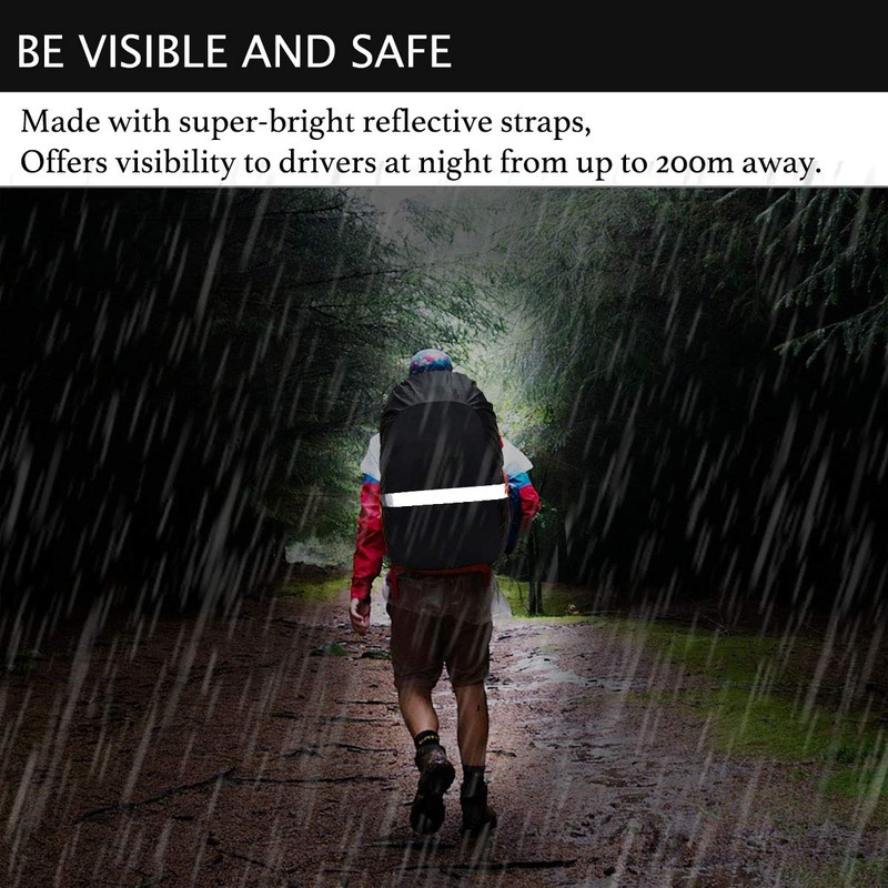 Frelaxy Hi-Visibility Backpack Rain Cover with Reflective Strip 100% Waterproof