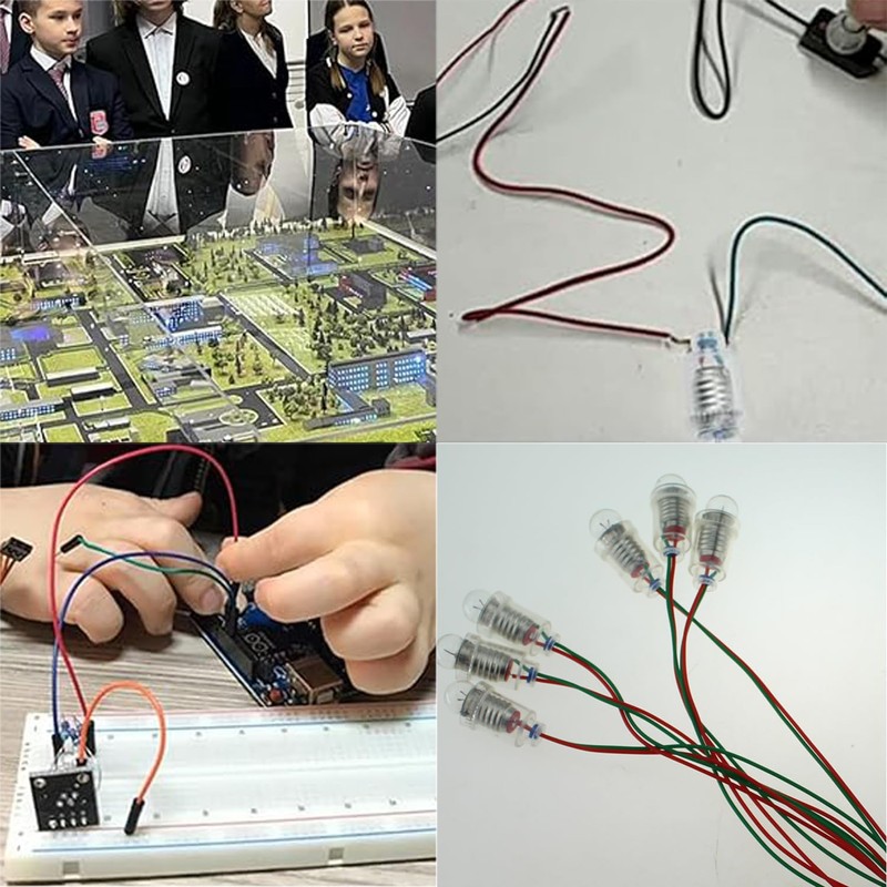 TAODAN 6PCS E10 Lampholders 1.5V E10 Screw Mount Small Bulb