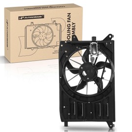 A-Premium Engine Radiator Cooling Fan Assembly Compatible with Select Ford Models - C-Max CMax 2013-2018, 2.0L, with Fan Control Module - Replace# DM5Z8C607A, DM5Z8C607C