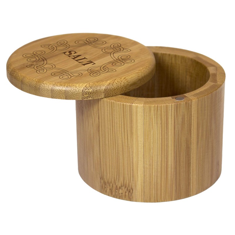Totally Bamboo Salt Cellar Bamboo Storage Box with Magnetic Swivel