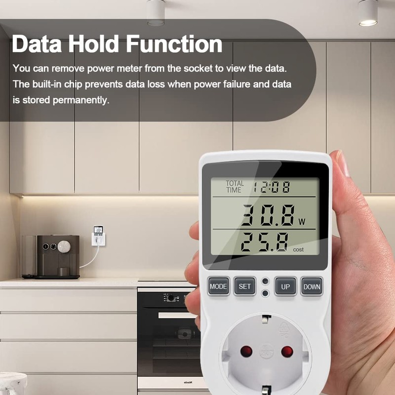 KETOTEK Electricity Meter for Socket, Power Consumption Meter, Energy Cost