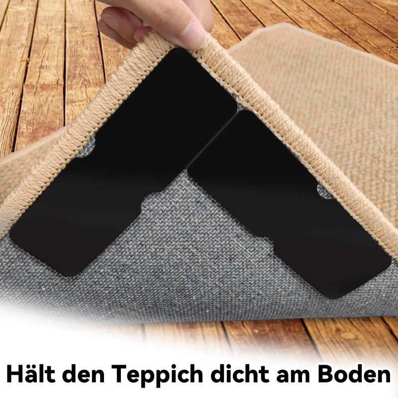 Birllaid Pack of 8 Carpet Non-Slip Grippers for Floors Washable