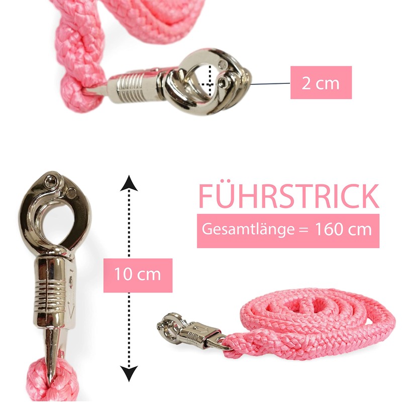 Lead Rope with Panic Hook, for Horses, Ponies, Shetty, Donkey,