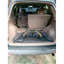 EACCESSORIES EA Rear Trunk Organizer Cargo Net for Honda CR-V 2002-2006 – Floor Style Cargo Net for SUV - Premium Mesh Elastic Car Trunk Organizer Vehicle Carrier Storage - Compatible with Honda CR-V
