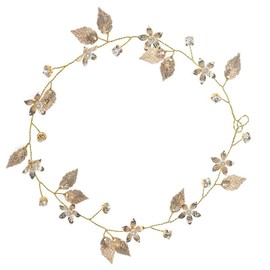 FOMIYES Diadema De Flores De Novia Tocados De Novia Para Boda Tocado De Vintage Tocado De Flor De Tiara Para La Boda De La Diadema Con Lazo De Barroco Enredadera