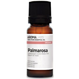 BIO - PALMAROSA Essential Oil - 10mL - 100% Pure, Natural, Chemotyped and AB Certified - AROMA LABS (French Brand)