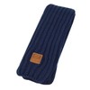 AiSi Kids Solid Color Soft Warm Knitted Scarf,Navy Blue