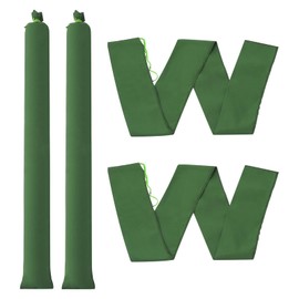 PATIKIL 7' x 6" Sand Bag for Flooding, 4 Pack Long Canvas Sandbags Thickened Water barriers for Flooding with Binding Elastic Band for Door Flood Control, Green