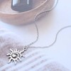 Allereya Gothic Spiral Sun Necklace Silver Sun Choker Necklace Celestial