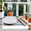 KangTeer 2-Pack 11.2 Inch Plant Caddy with Hidden Wheels, White