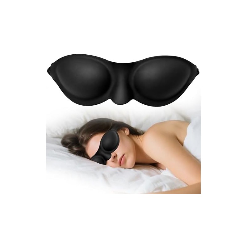 Máscara para dormir con cámara de humedad para ojos secos: