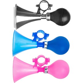 Air Squeeze Honking Horns Plastic Bicycle Horn,3Pcs Kids Bike Horn Air Squeeze Honking Horns Plastic Bicycle Horn Scooter Horn,Kids Bike Air Horn Air Squeeze Honking Horn Plastic Biike Horn with Bulb