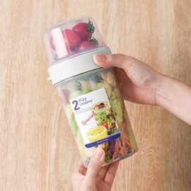 2pcs tazas de yogurt con tapas, yogurt de 2 capas y recipiente de almacenamiento de cereales Desayuno de contenedor de avena durante la noche en las tazas para bocadillos