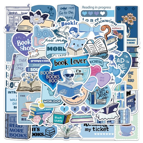 RYMAUP Bookish Stickers, Waterproof Aesthetic Reading Stickers for Laptop, Kindle