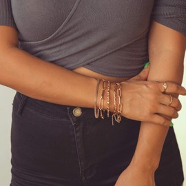 Mevecco Gold Tiny Pearl Bracelet,14K Gold Plated Cute Beaded Freshwater Cultured Pearls Tiny Charm Dainty Handmade Bracelet for Women