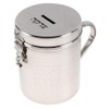 Art Judaica Elegant Stainless Steel Hammered Design Tzedakah Box 13 cm