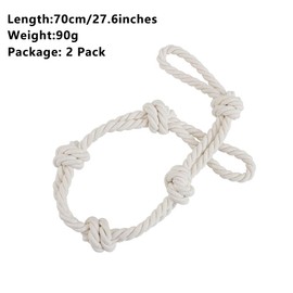 BEL AVENIR Paquete de 2 alzapaños de cortina de algodón, hechos a mano, estilo retro, para cortinas, con una sola bola, beige (beige)