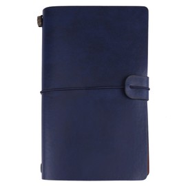 Cuaderno diario, cuaderno clásico de cuero de la PU Cuaderno diario personalizado Diario recargable para hombres y mujeres(azul oscuro)